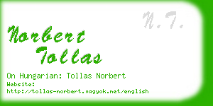 norbert tollas business card